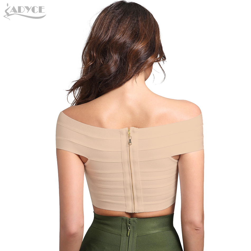  High Quality  New Knitted Khaki Bodycon Bandage Tops Sexy Off Shoulder Fashion Short Tank Top For Women Vestidos