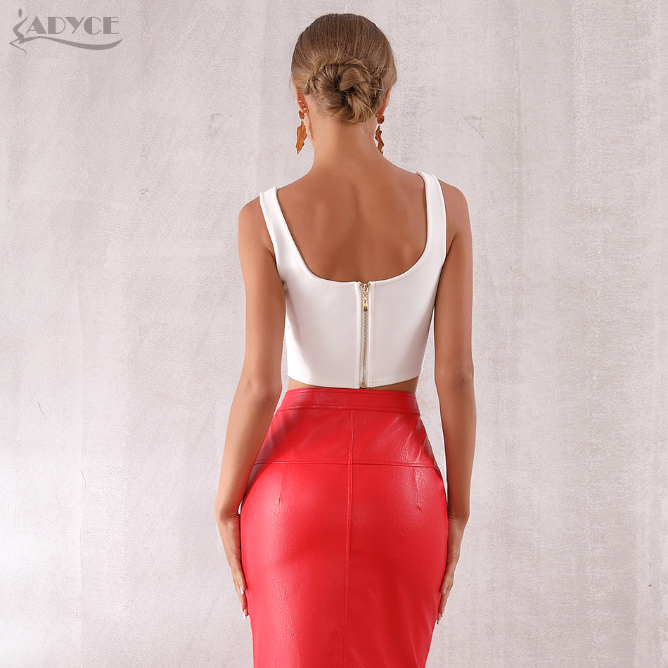   New Sexy Women Bandage Tops Blouse Celebrity Runway Short Top Vest Rayon V-Neck Tank Luxury Evening Party Women Tops