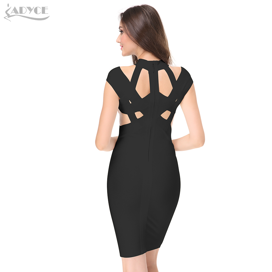  New Summer dress Women Party dresses Red White Yellow hollow out Sexy Bodycon Celebrity Pencil Runway Bandage Dress Vestido