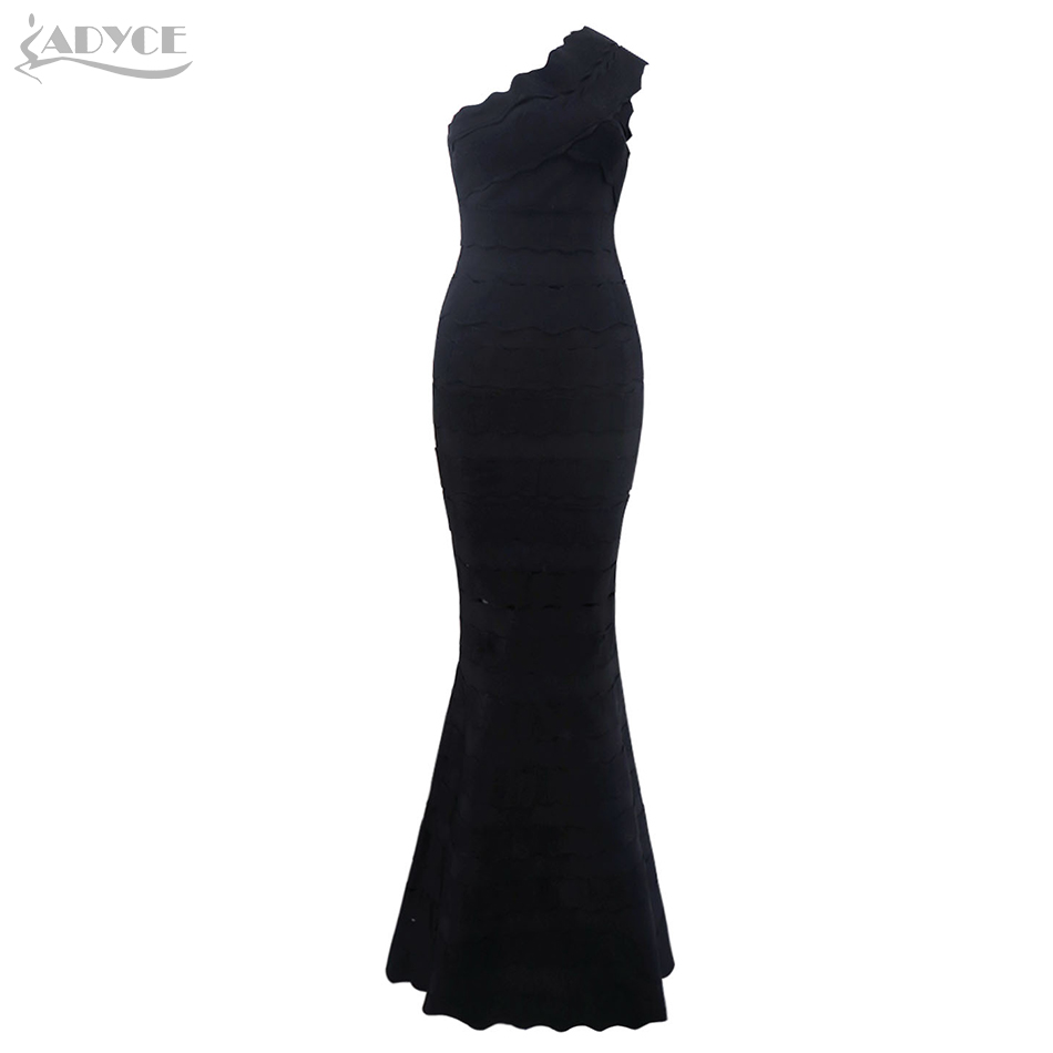    High Qulaity Summer Woman Hollow Out Maxi Dress Sexy Black One Shoulder Long Dress Vestidos Celebrity Party Dresses