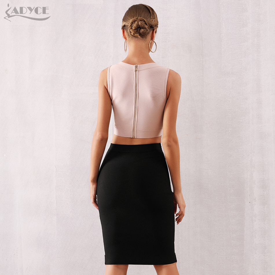   New Summer Women Club Bandage Sets Deep V Short Top&Skirt 2 Two Piece Set Night Out Club Celebrity Evening Party Sets