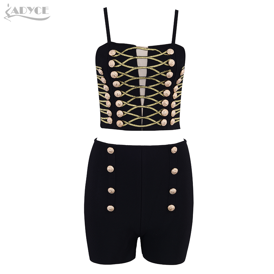   Summer Women Bandage Set Tops&Pant 2 Two Pieces Short Length Night Out Celebrity Evening Party Women Club Set Vestido