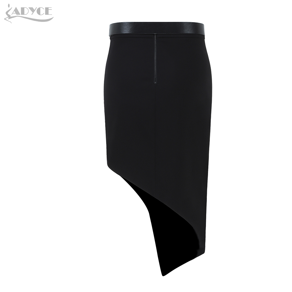   New Summer Bandage Skirt Women Sexy Black Color Sash Button Midi Club Skirts Celebrity Evening Party Runway Skirt