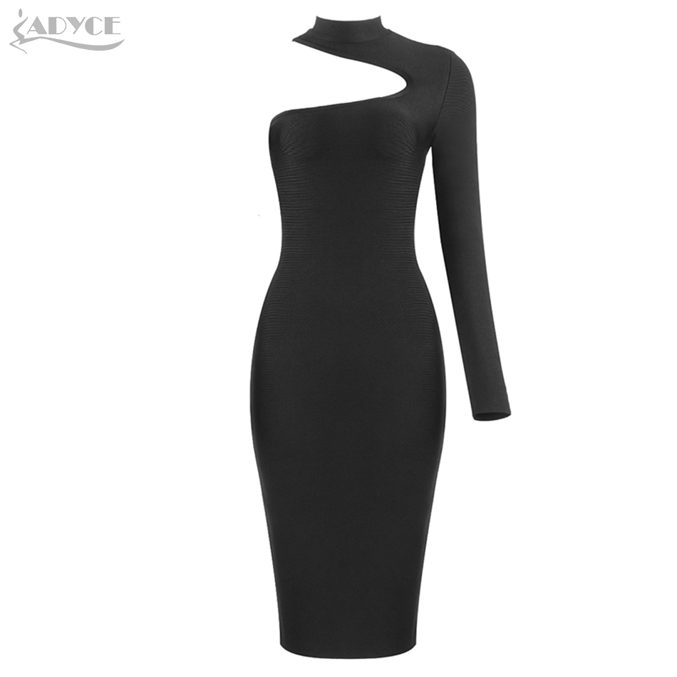   New Summer Women One Shoulder Bandage Dress Celebrity Evening Party Dress Sexy Green Black Bodycon Club Dress Vestido