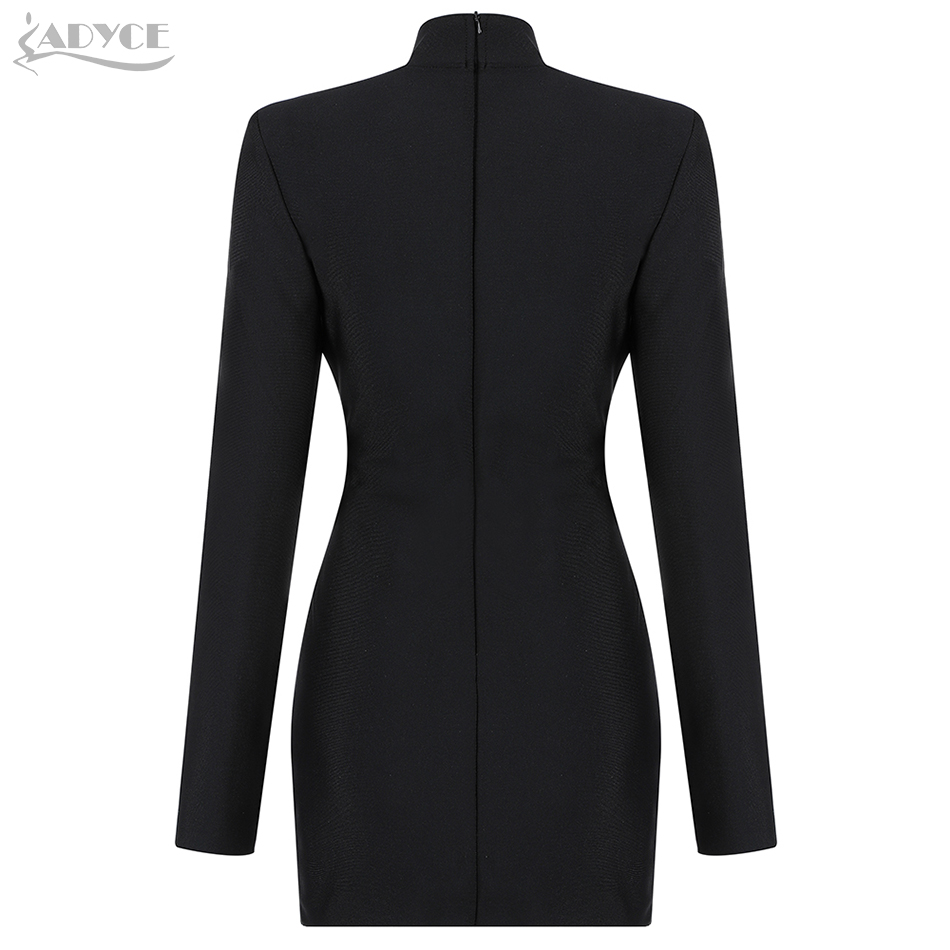   New Winter Long Sleeve Women Bodycon Bandage Dress Sexy Lace Long Sleeve Black Club Celebrity Evening Party Dresses