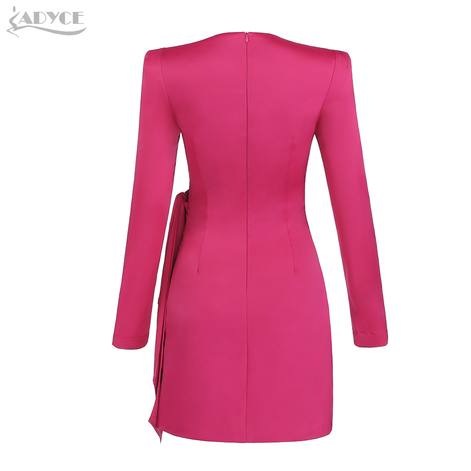   New Summer Celebrity Evening Party Dress Women Vestidos Sexy Hollow Out Long Sleeve Deep V Bodycon Runway Club Dress