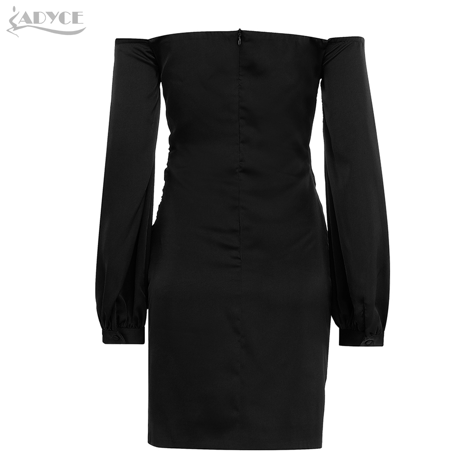   New Winter Off Shoulder Bodycon Club Dress Women Sexy Strapless Long Sleeve Celebrity Evening Party Dresses Vestidos