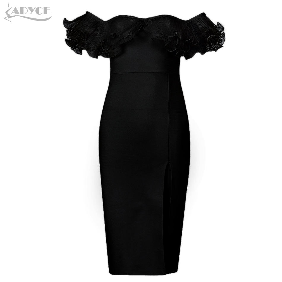   New Autumn White Off Shoulder Bandage Dress Women Sexy Bodycon Club Lace Celebrity Evening Runway Party Dress Vestido