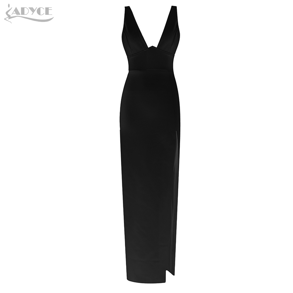   New Summer Sleeveless Maxi Bodycon Bandage Dress Sexy Sleeveless White Black Celebrity Evening Party Dresses Vestidos