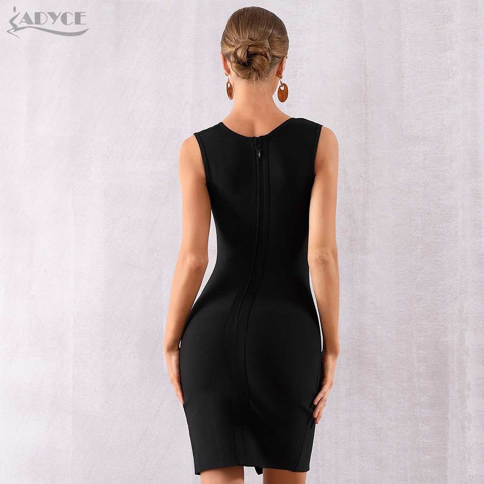   New Summer Women Black Bandage Dress Sexy Deep V Hollow Out Sashes Club Dress Vestidos Celebrity Evening Party Dress
