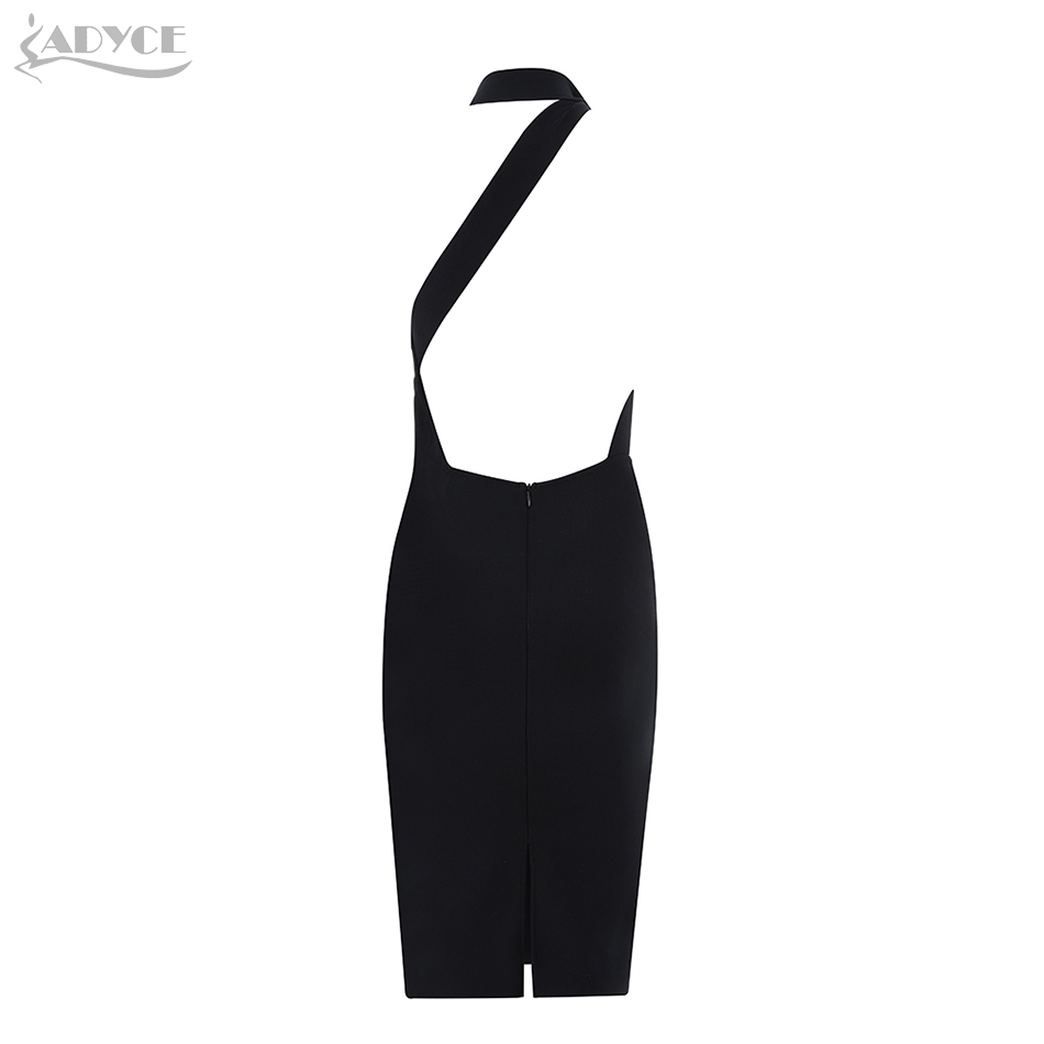  Summer Women Bandage Dress Vestido  Tank Sexy Backless Halter Sleeveless Bodycon Club Dress Midi Celebrity Party Dress