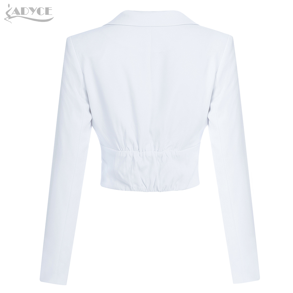   New Arrivals Women Long Sleeve Female Fashion Club Short Coat Autumn Suit Sexy V-Neck White Elegant Slim Trench Coats