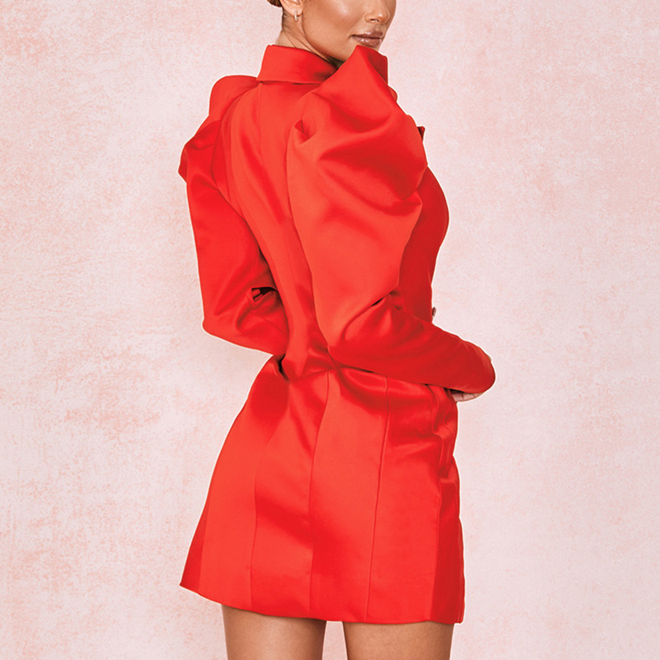   New Autumn Women Red Long Sleeve Female Fashion Club Coat Sexy V-Neck Slim Celebrity Evening Party Trench Coats