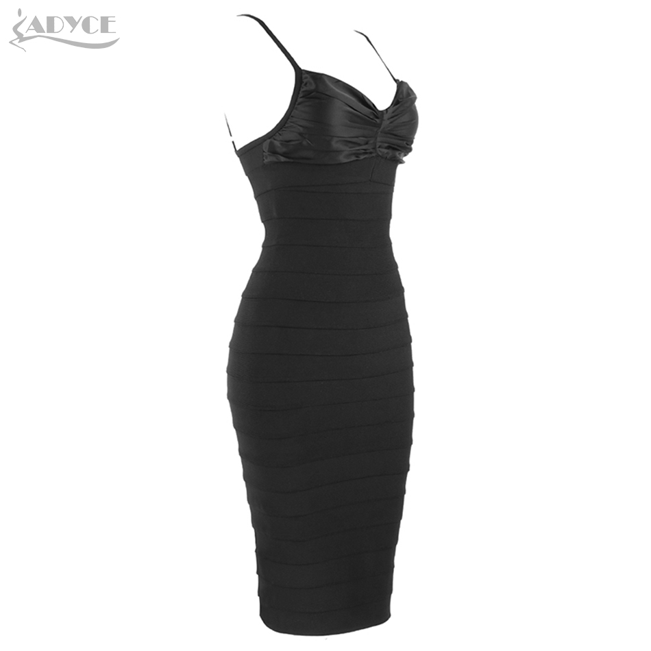   New Summer Black Bodycon Bandage Dress Sexy Spaghetti Strap Sleeveless Hollow Out Club Celebrity Evening Party Dress